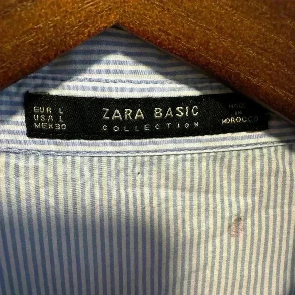 Zara Women’s Cotton Button-Down Size L - Picture 4 of 10